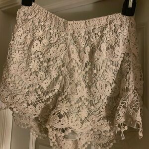Nabu brand. Ivory lace shorts. Size S